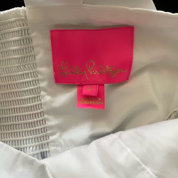 Lilly Pulitzer Anlee Midi Dress Blue Lillys Coral Colorblock - Picture 7 of 13